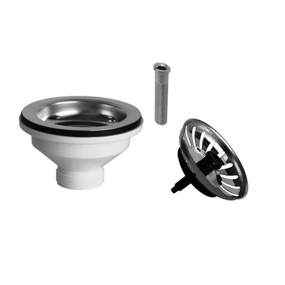 Pilettone a canestro click-clack per lavello cucina con foro Ø 90 stp 1"1/2 x Ø114 mm — MARY Plast - HD casa