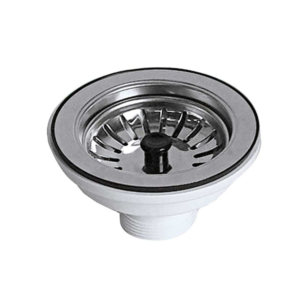 Pilettone a canestro click-clack per lavello cucina con foro Ø 90 stp 1"1/2 x Ø114 mm — MARY Plast - HD casa
