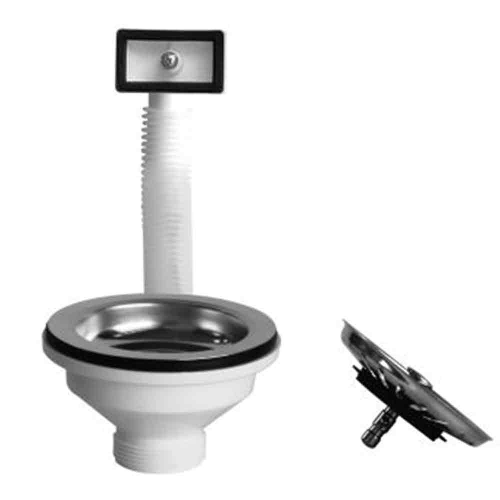Pilettone a canestro per lavello cucina con foro Ø 90 ctp 1"1/2 x Ø114 mm — L.B. Plast - HD casa