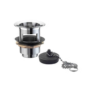Pilettone sifoide per lavatoi in ottone ctp con gabbietta 1"1/4 x Ø80 mm - HD casa