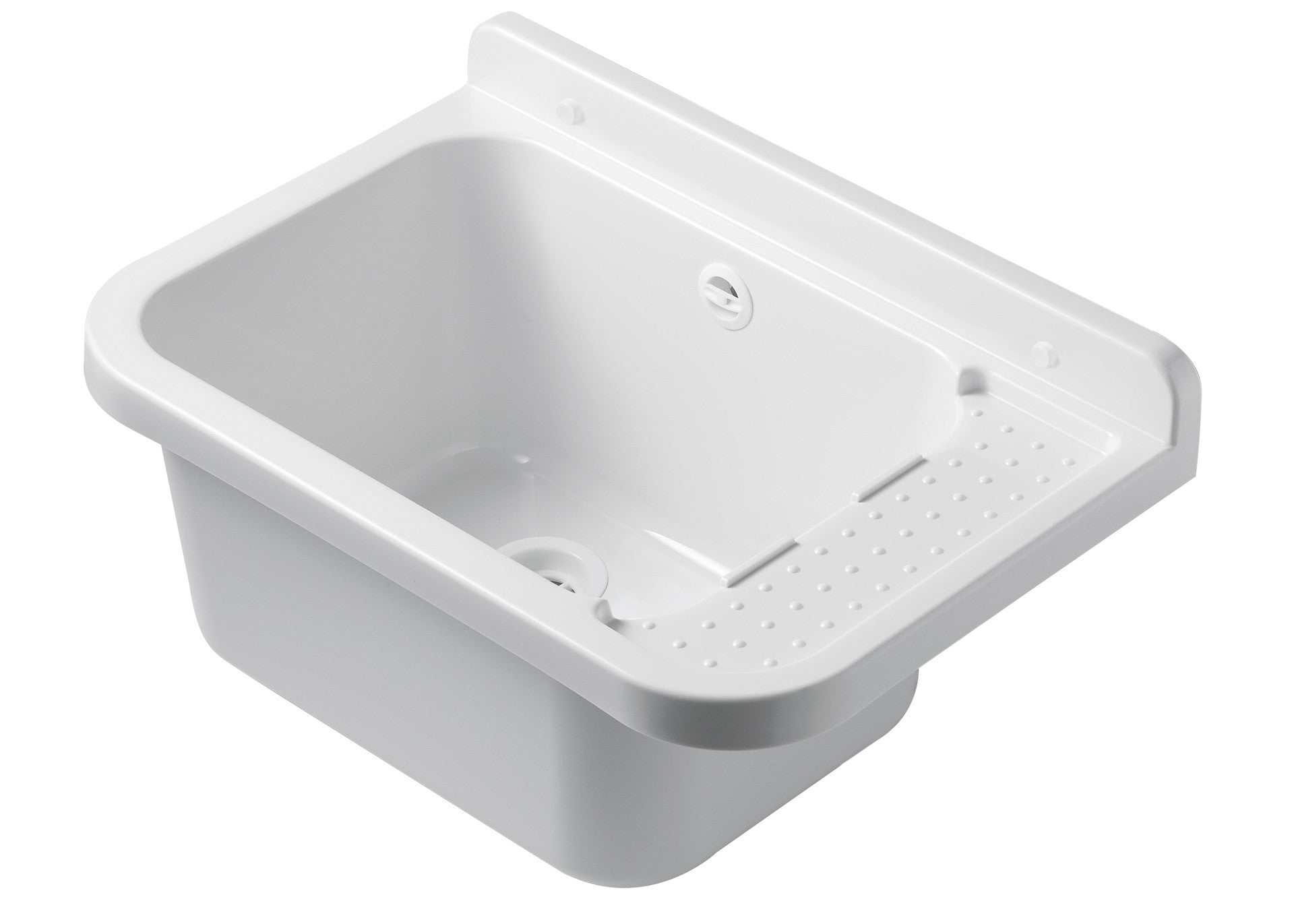 Pilozzo Bianco 50x34x21 cm - Lavabo Compatto e Resistente , Perfetto per Giardini e Spazi Esterni - HD casa