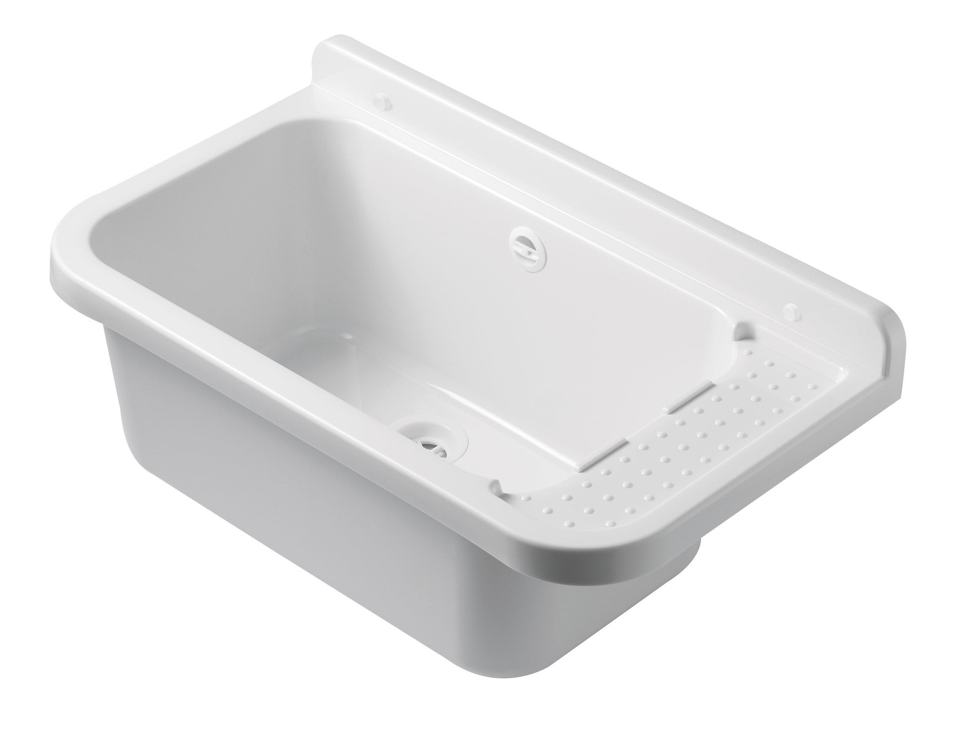Pilozzo Bianco 60x34x21 cm - Lavabo Compatto e Resistente , Perfetto per Giardini e Spazi Esterni - HD casa