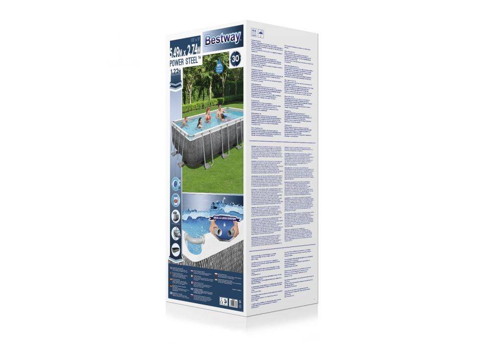 Piscina fuori terra Bestway 56998 Power Steel RATTAN 549 x 274 x 122 cm - HD casa
