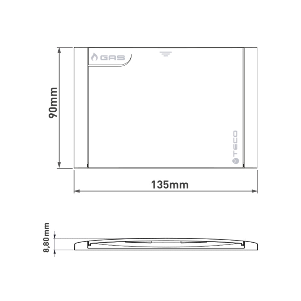 Placca di copertura B01 TECO silver - HD casa