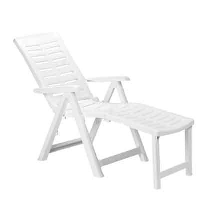 Poltrona pieghevole Arizona 60x108x109h cm - colore bianco — PRO Garden - HD casa