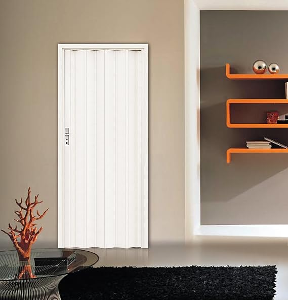 Porta a soffietto 82x212 cm - colore bianca - HD casa