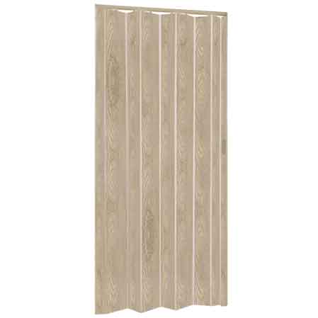 Porta a soffietto effetto legno in rilievo 84x215h cm - colore bianco - HD casa