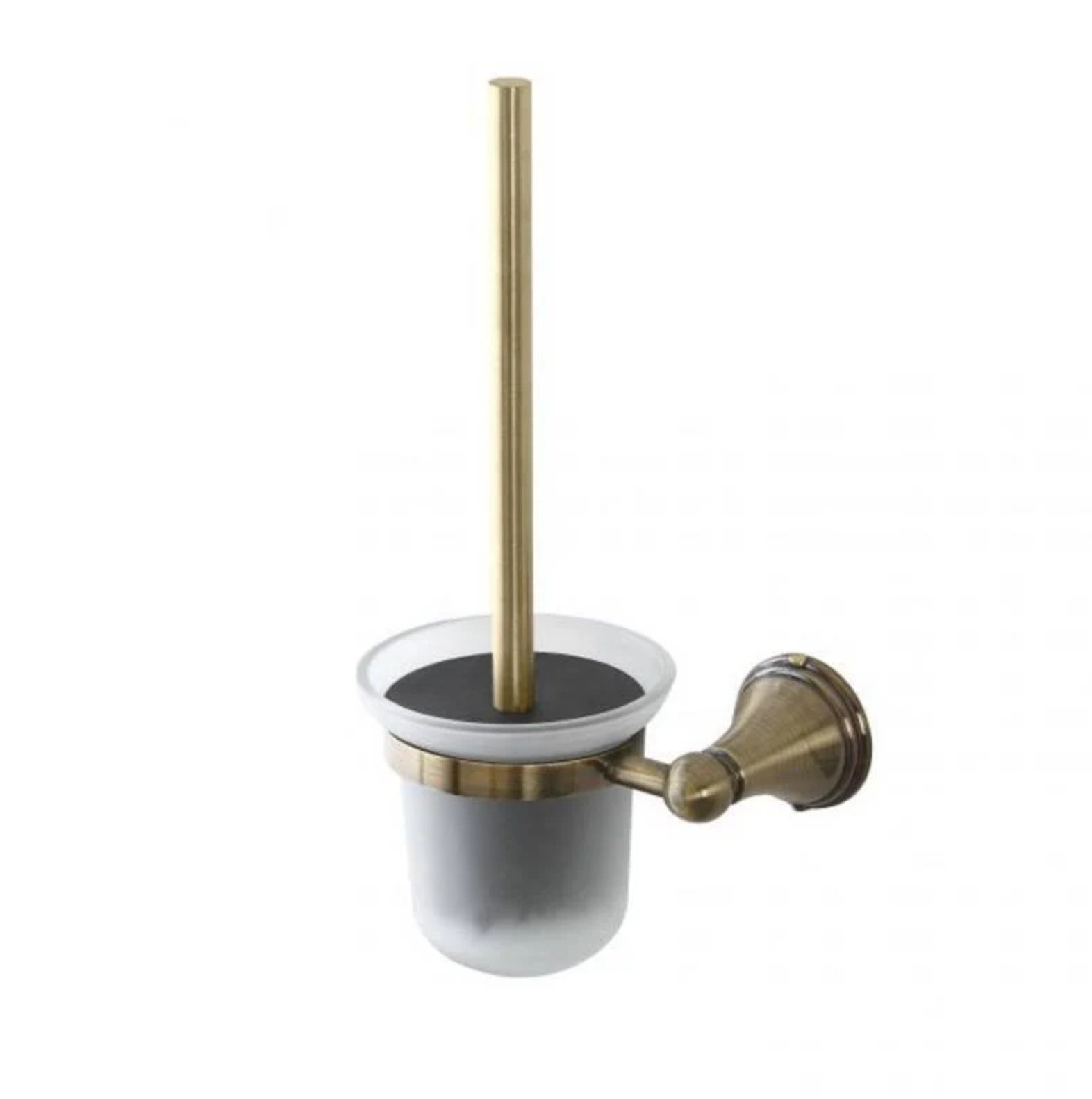 Porta scopino in acciaio color bronzo, design raffinato e resistente per il bagno - Linea Athena - HD casa