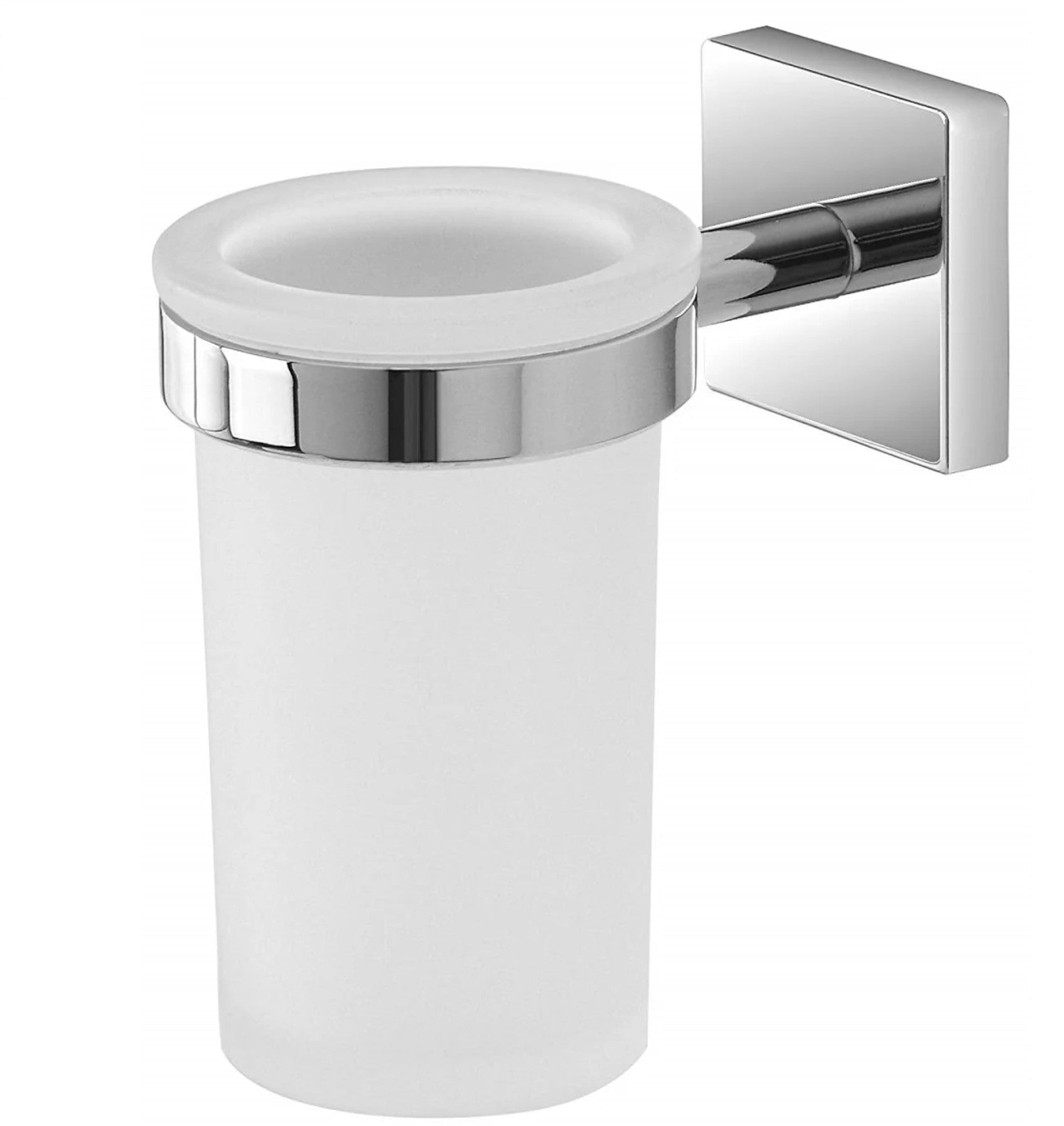 Porta spazzolini in acciaio cromato resistente e funzionale | Serie Easy - HD casa