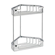 Portaoggetti doccia angolare 2 ripiani GEDY in filo Cromato - HD casa