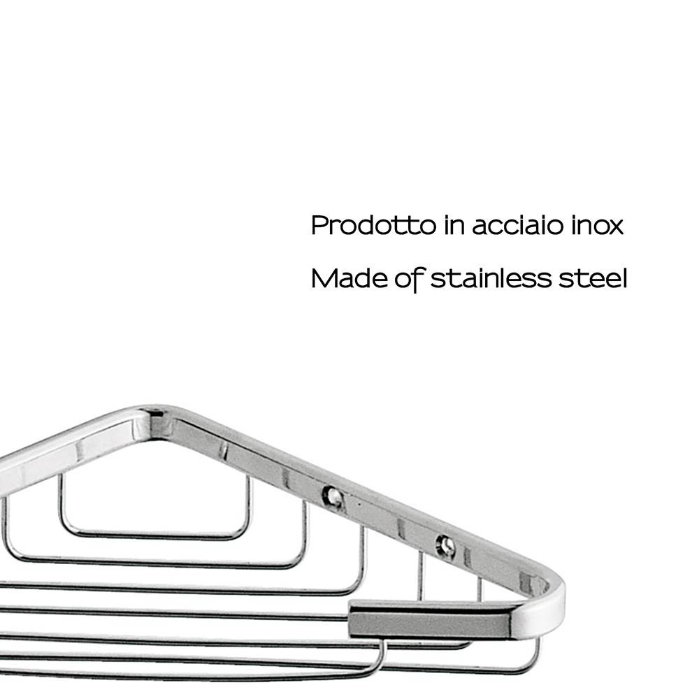 Portaoggetti doccia angolare GEDY in filo cromato - HD casa