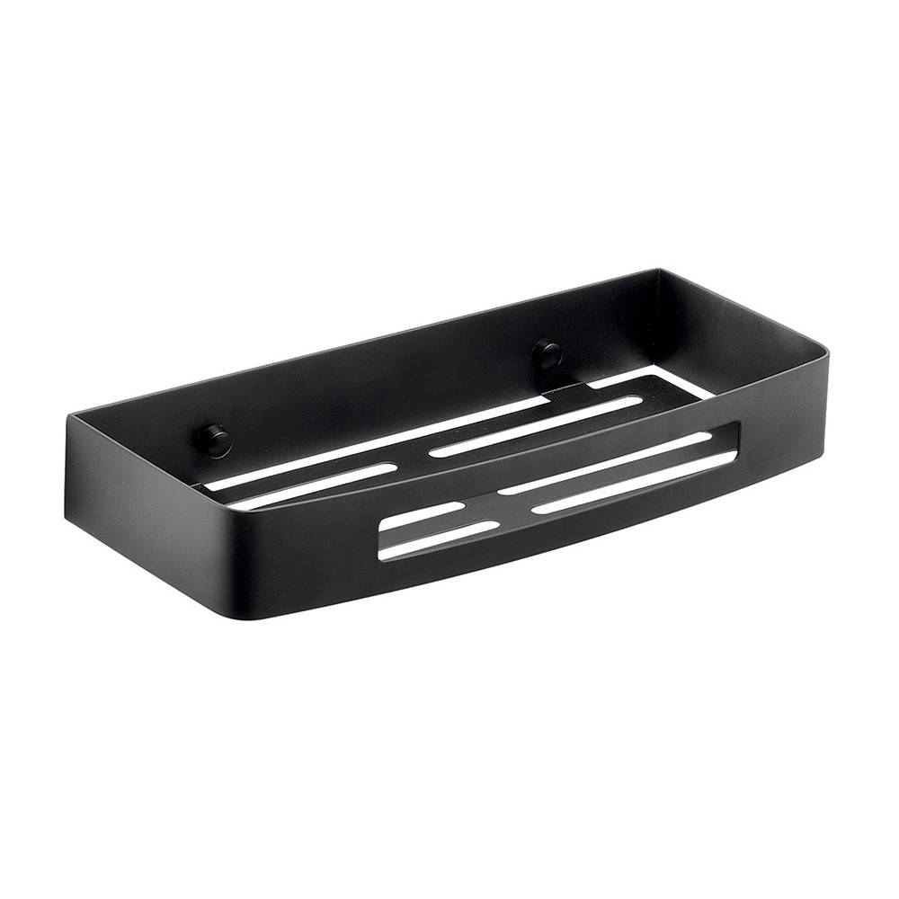 Portaoggetti doccia rettangolare GEDY linea Nerva nero matt - HD casa