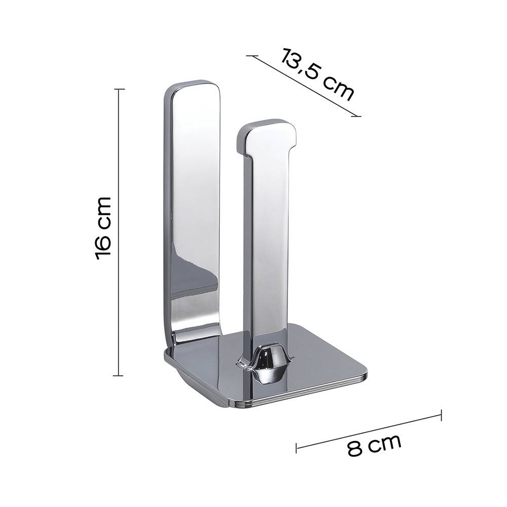 Portarotolo a muro Gedy in acciaio inox e cromall serie Outline - HD casa