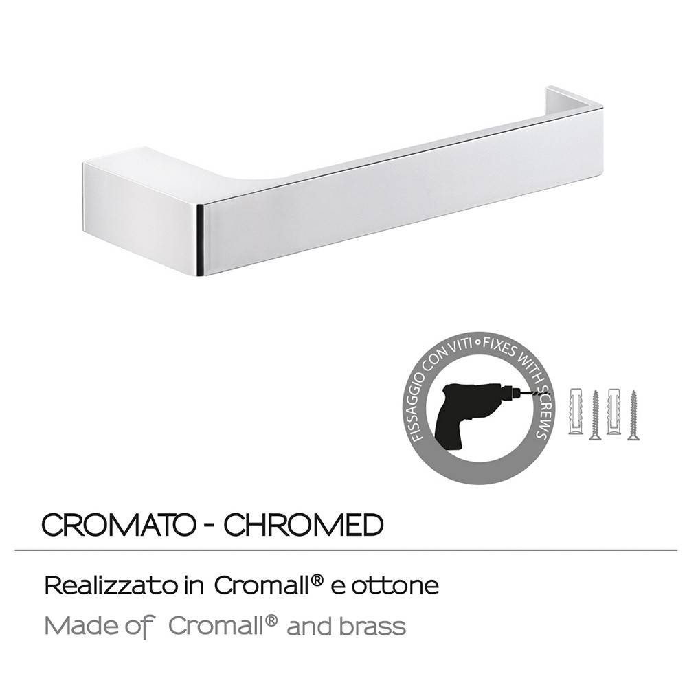 Portarotolo a muro Gedy in acciaio inox e cromall serie Pirenei - HD casa