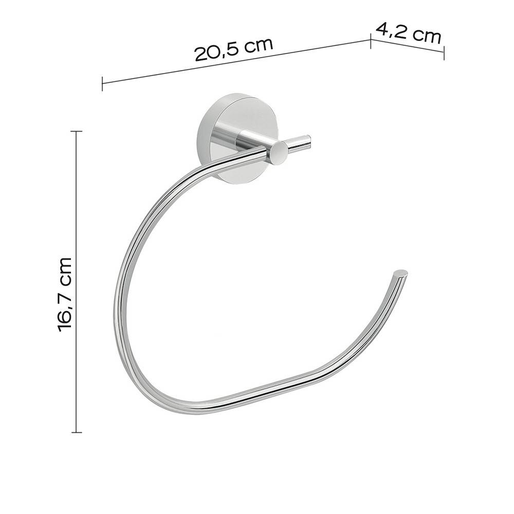 Portasalviette a muro GEDY linea Eros ad anello Cromato - HD casa