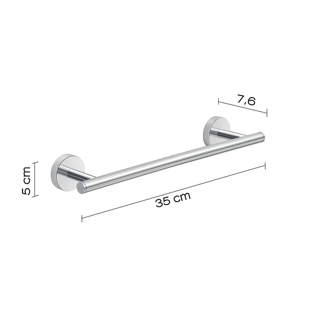 Portasalviette a muro GEDY linea Eros da 35cm colore Cromato - HD casa