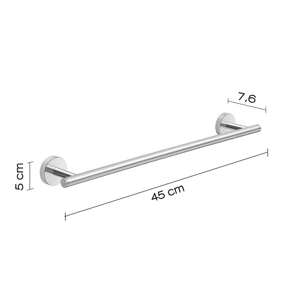 Portasalviette a muro GEDY linea Eros da 45cm colore Cromato - HD casa