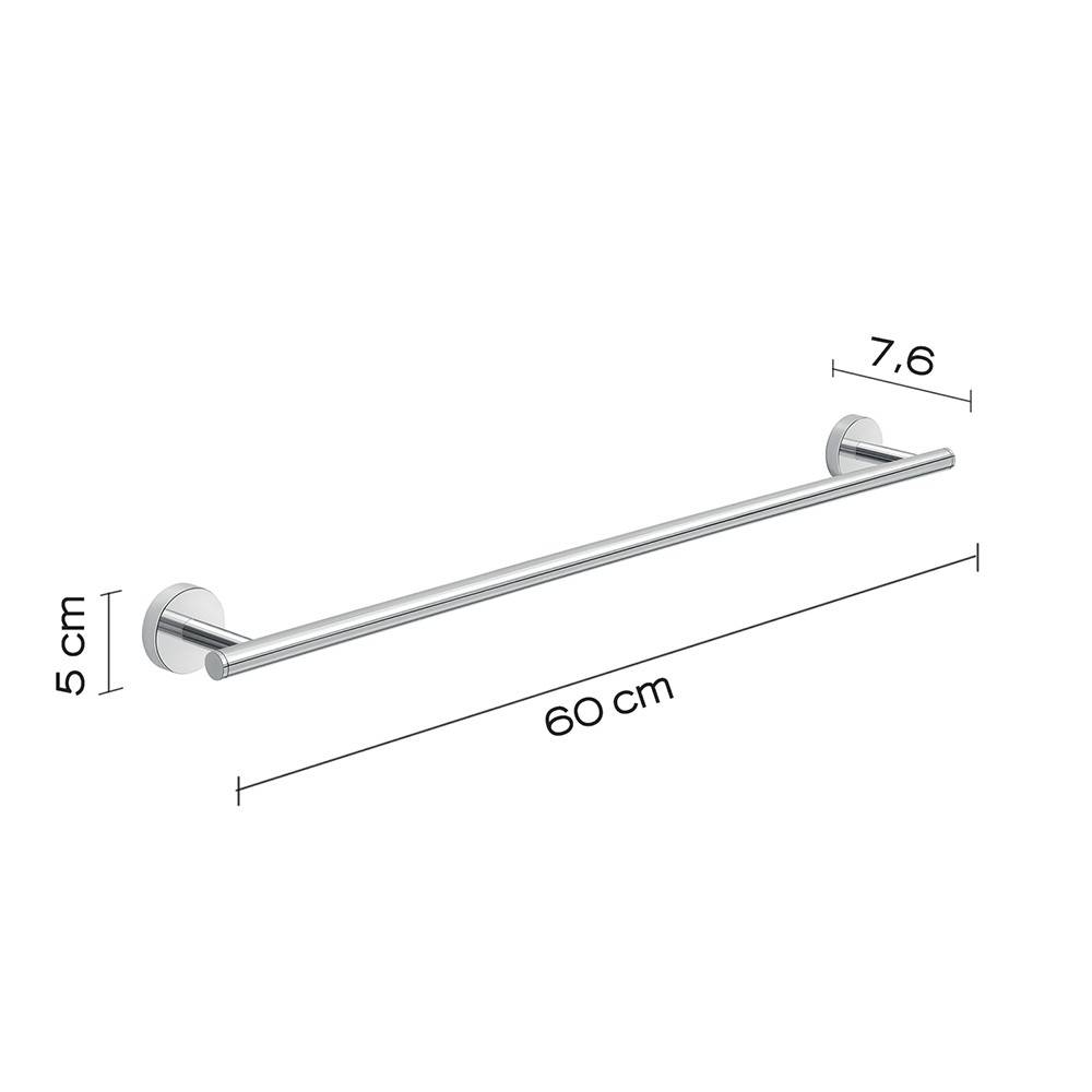 Portasalviette a muro GEDY linea Eros da 60cm colore Cromato - HD casa