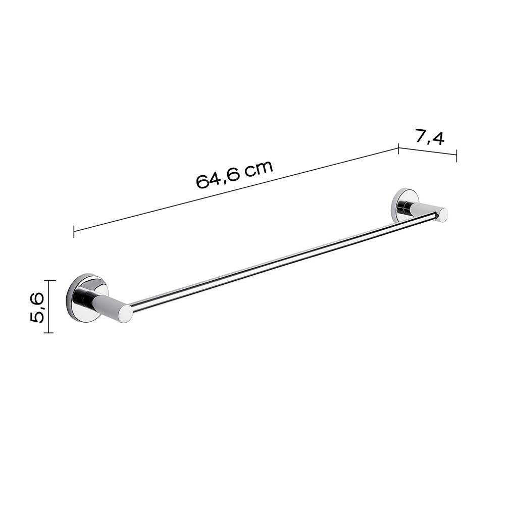 Portasalviette a muro GEDY linea Felce da 60cm Cromato - HD casa