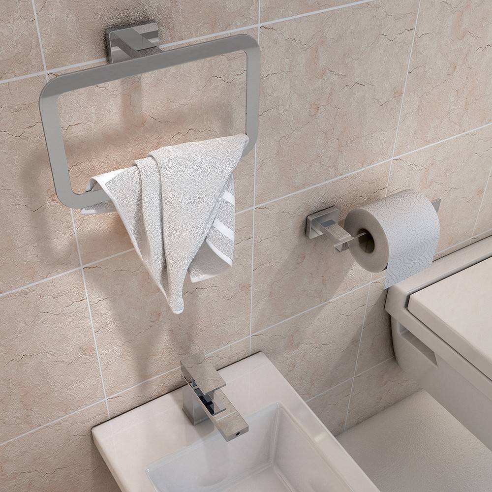 Portasalviette GEDY linea Atena ad anello colore Cromato - HD casa