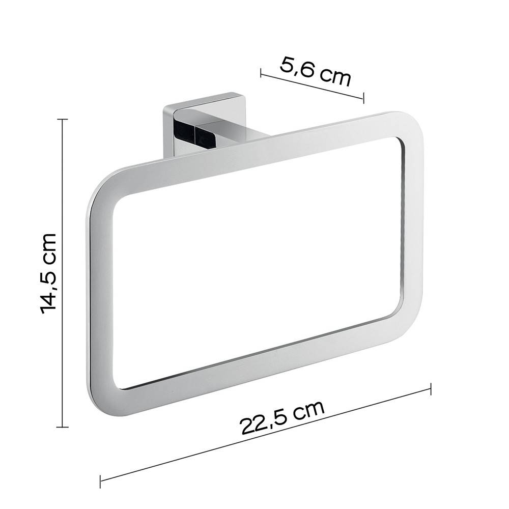Portasalviette GEDY linea Atena ad anello colore Cromato - HD casa