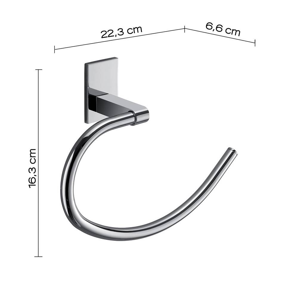 Portasalviette GEDY linea Maine ad anello Cromato - HD casa