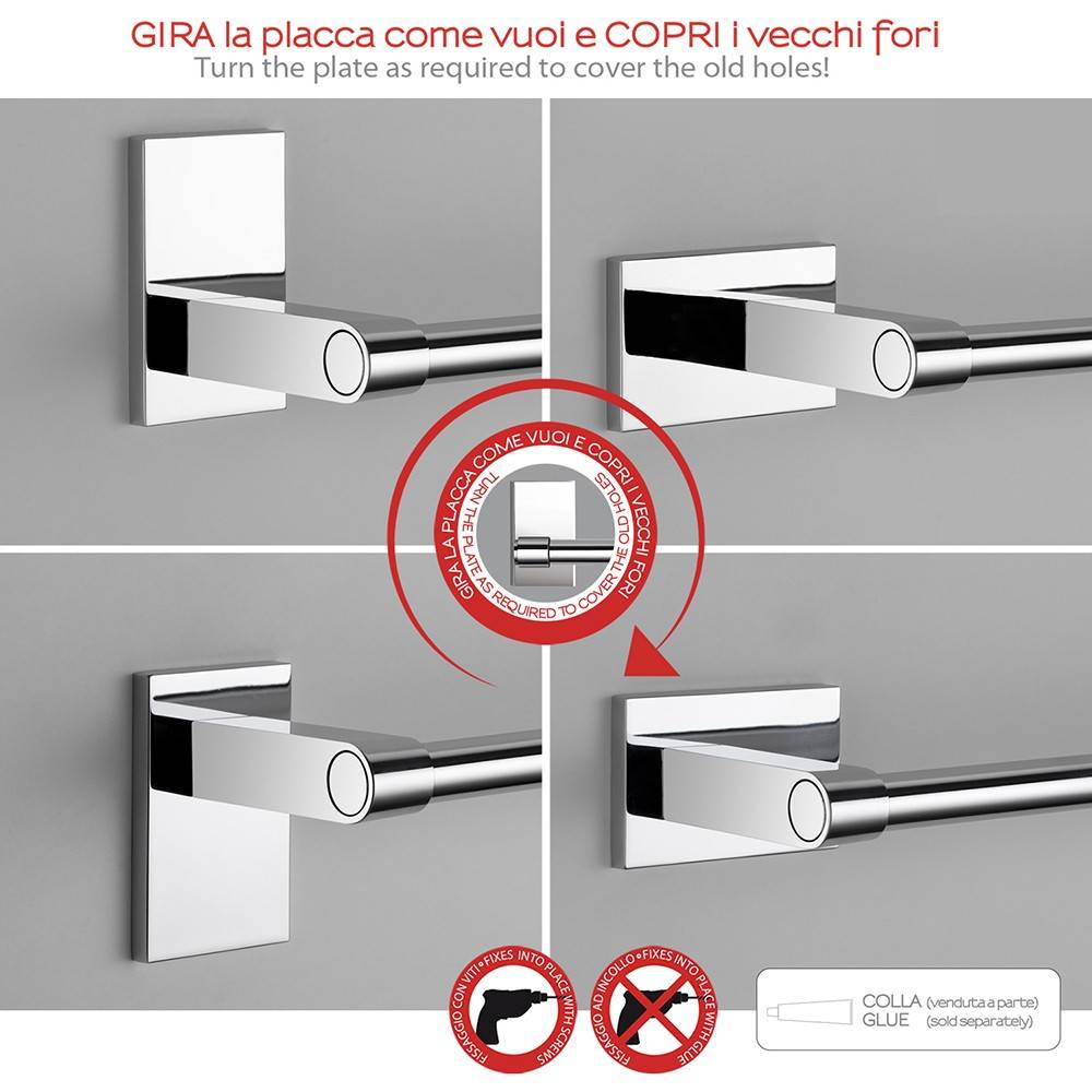 Portasalviette GEDY linea Maine da 35cm Cromato - HD casa