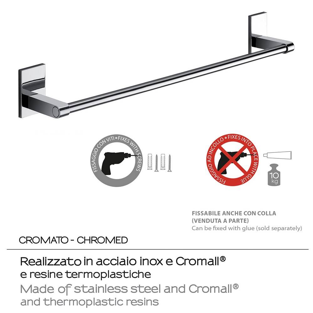 Portasalviette GEDY linea Maine da 45cm Cromato - HD casa
