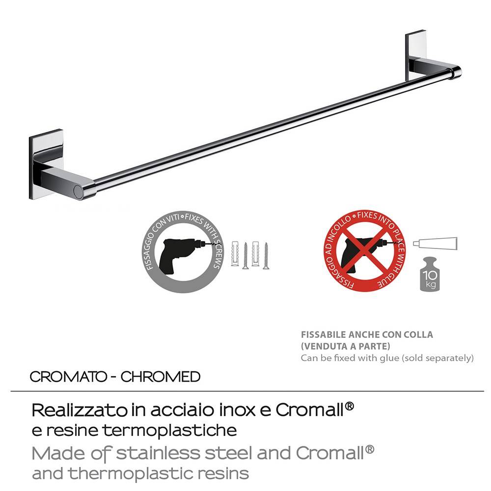 Portasalviette GEDY linea Maine da 60cm Cromato - HD casa