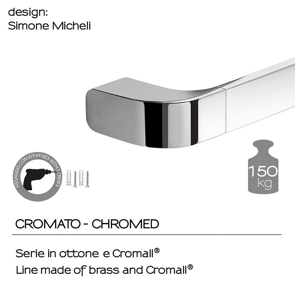 Portasalviette GEDY linea Outline da 55cm Cromato - HD casa