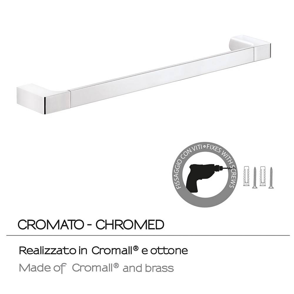 Portasalviette GEDY linea Pirenei da 60cm Cromato - HD casa