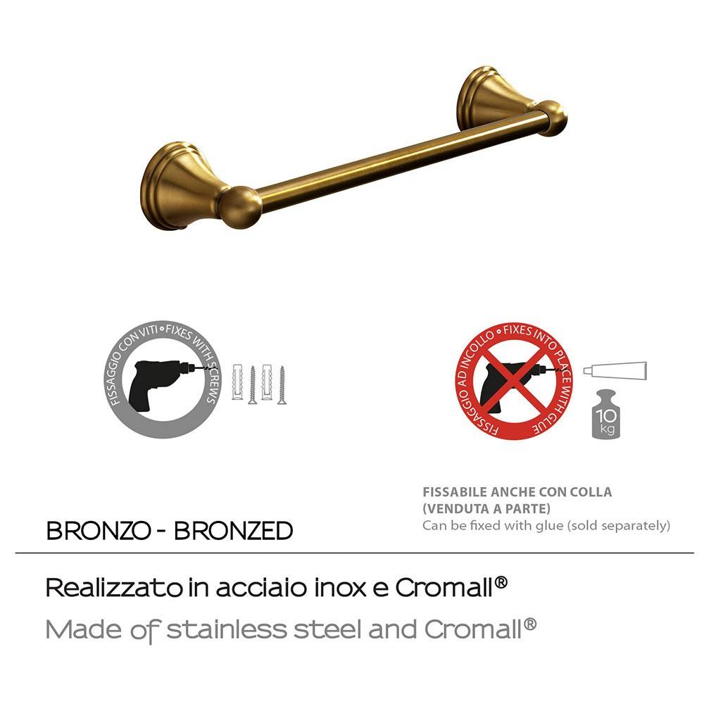 Portasalviette GEDY linea Romance da 35cm Bronzo - HD casa