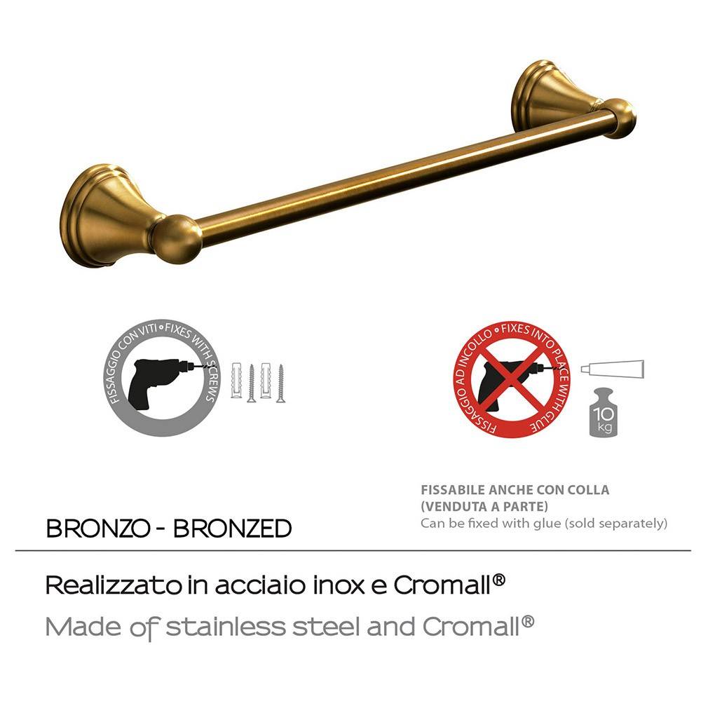 Portasalviette GEDY linea Romance da 45cm Bronzo - HD casa