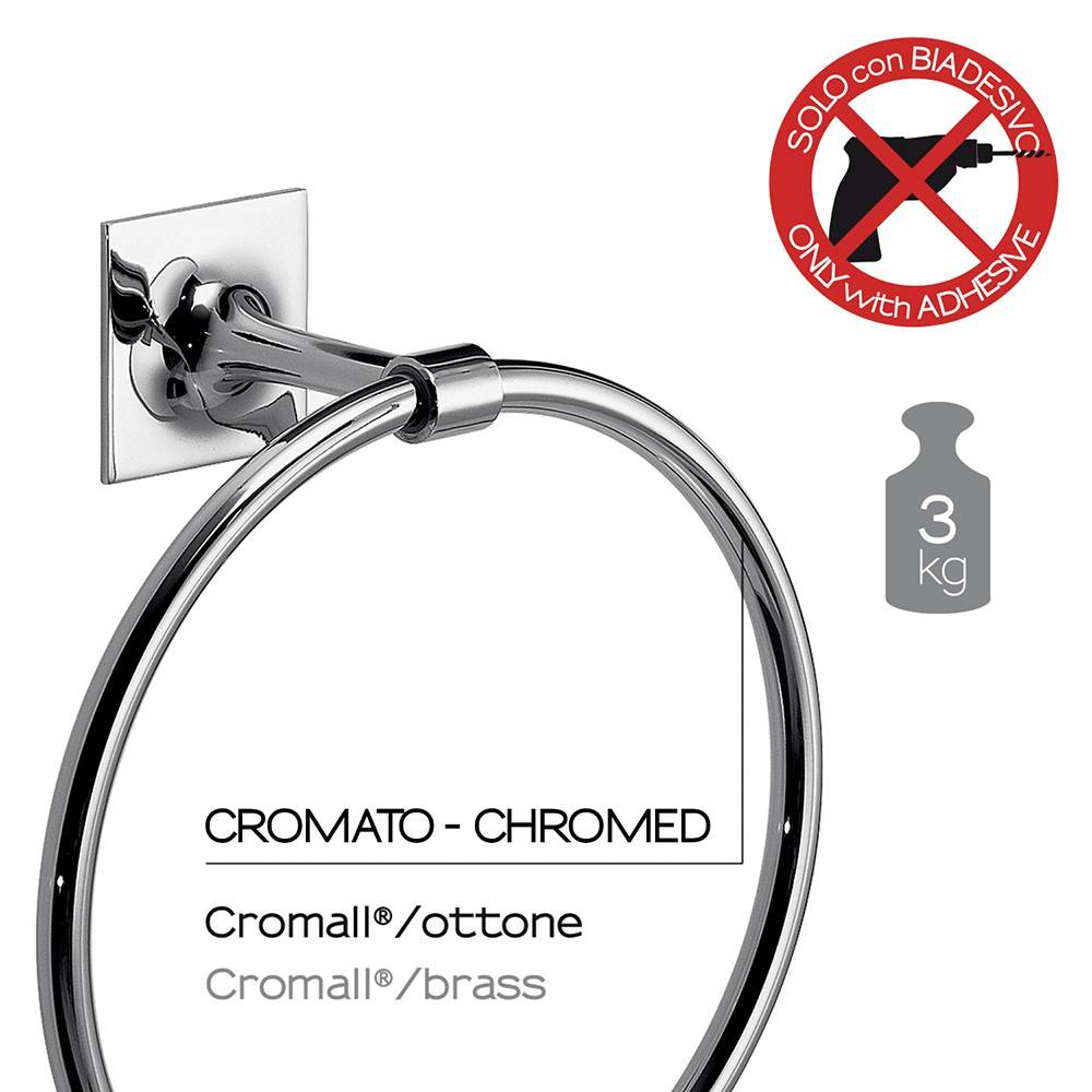 Portasalviette GEDY linea Wizard ad anello Cromato - HD casa