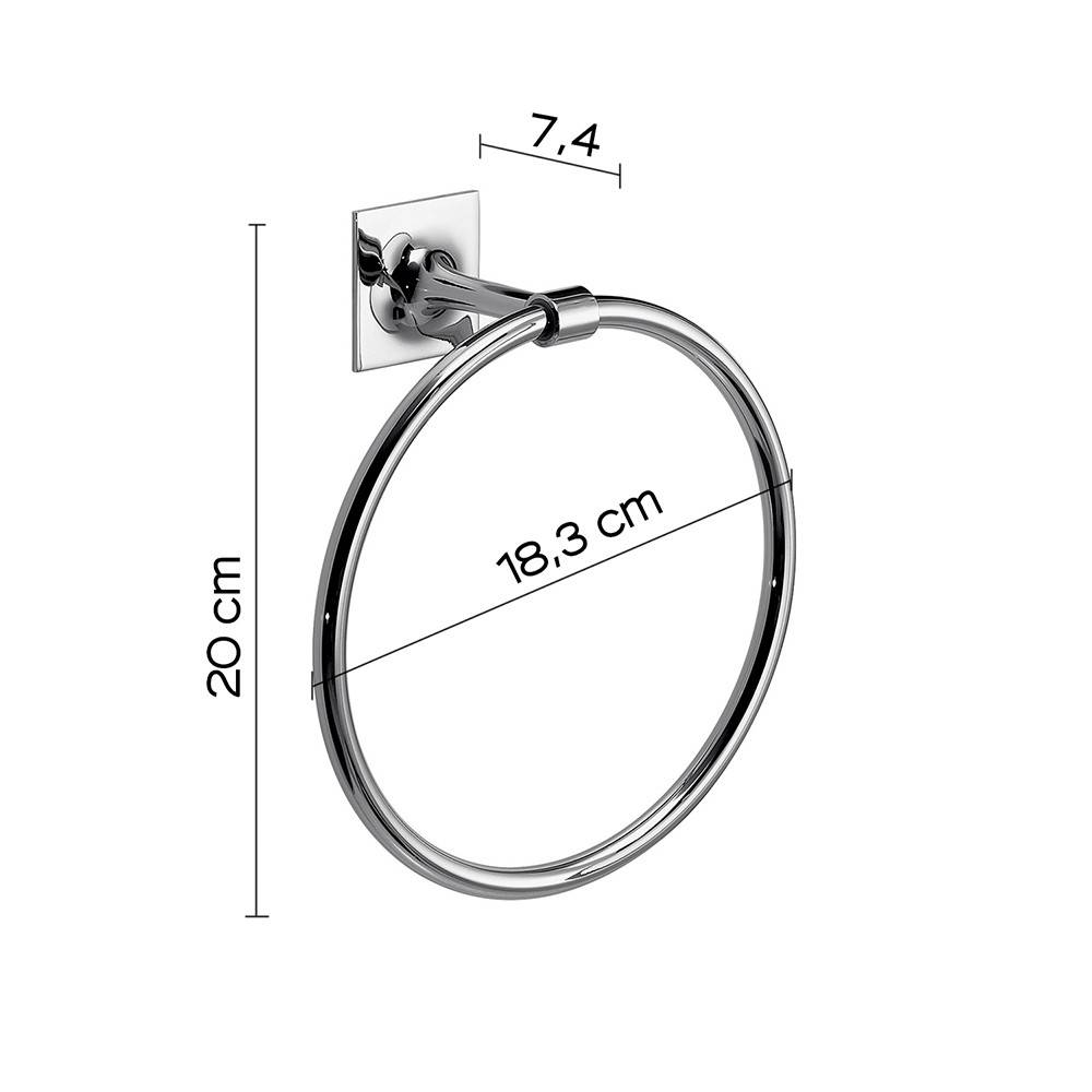 Portasalviette GEDY linea Wizard ad anello Cromato - HD casa