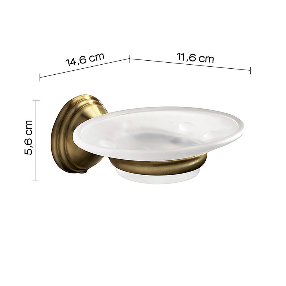 Portasapone a muro GEDY linea Romance colore Bronzo - HD casa