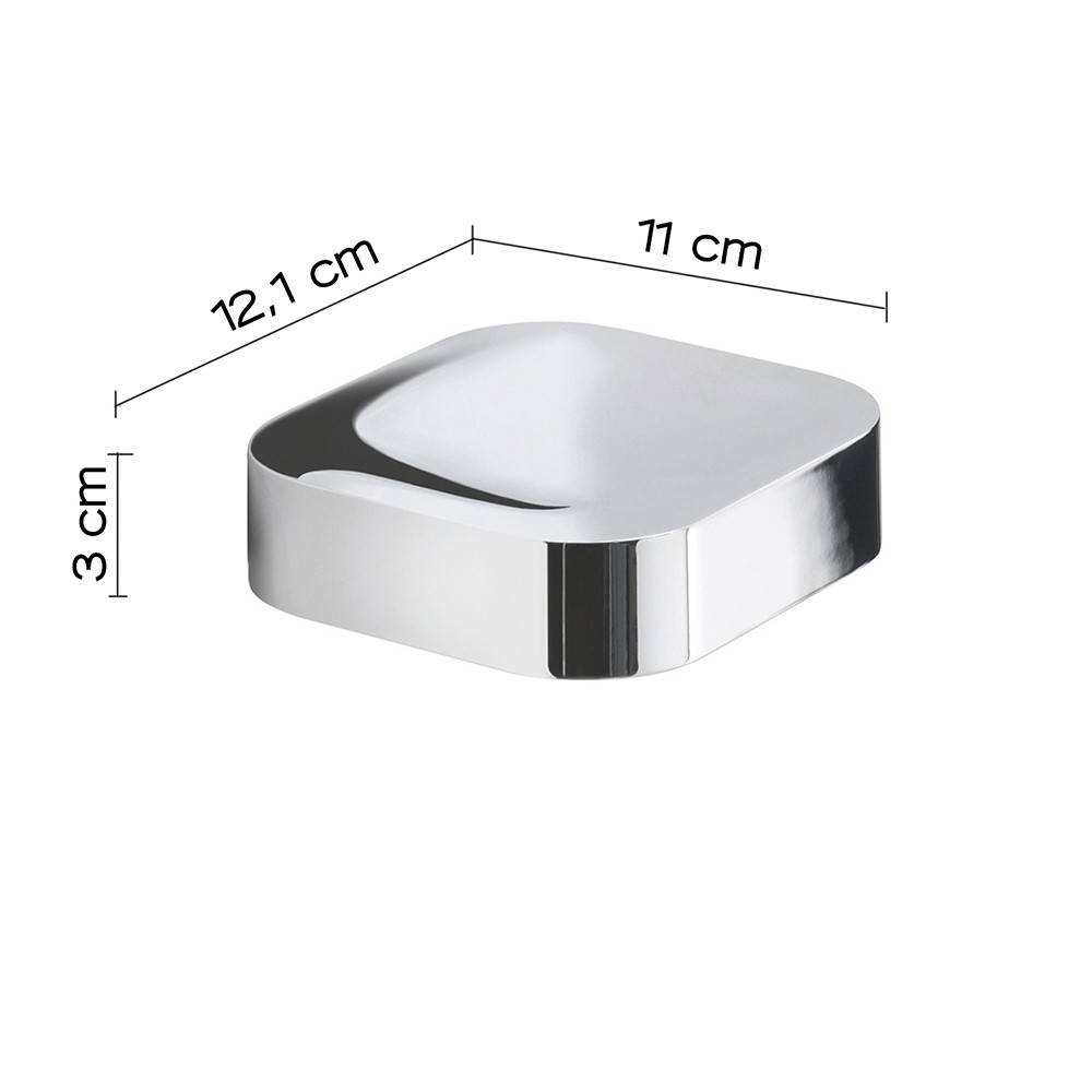 Portasapone d' appoggio GEDY linea Outline in acciaio Cromato - HD casa