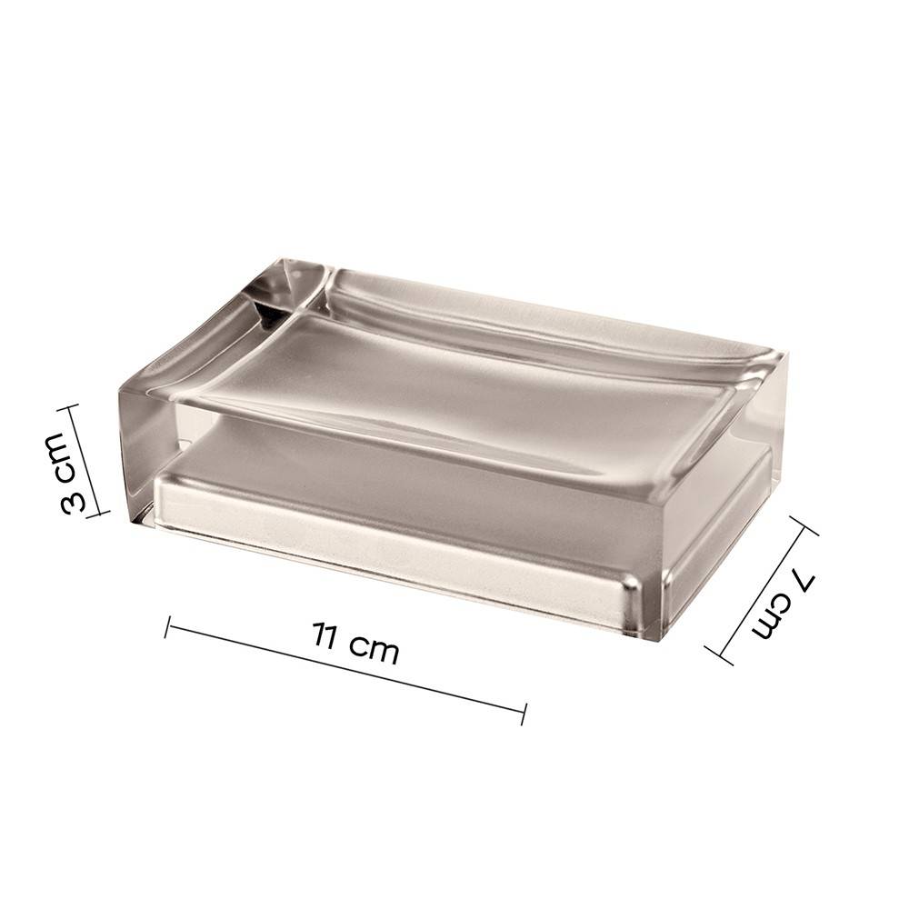 Portasapone d' appoggio GEDY linea Rainbow in resina colore Tortora - HD casa