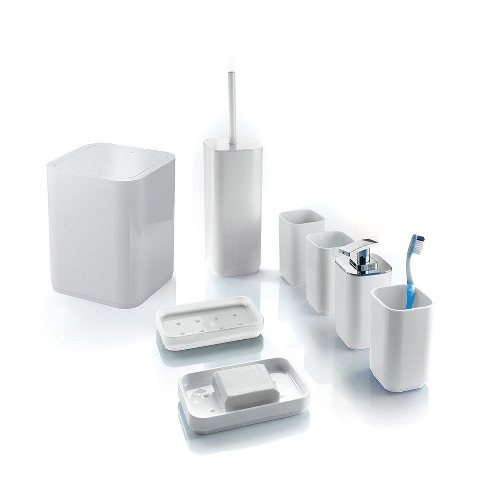 Portasapone d' appoggio GEDY linea Seventy in resina colore Bianco - HD casa