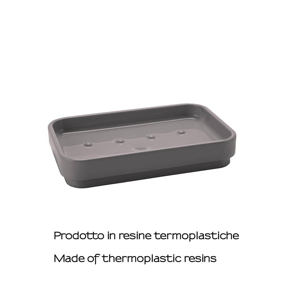 Portasapone d' appoggio GEDY linea Seventy in resina colore Grigio - HD casa