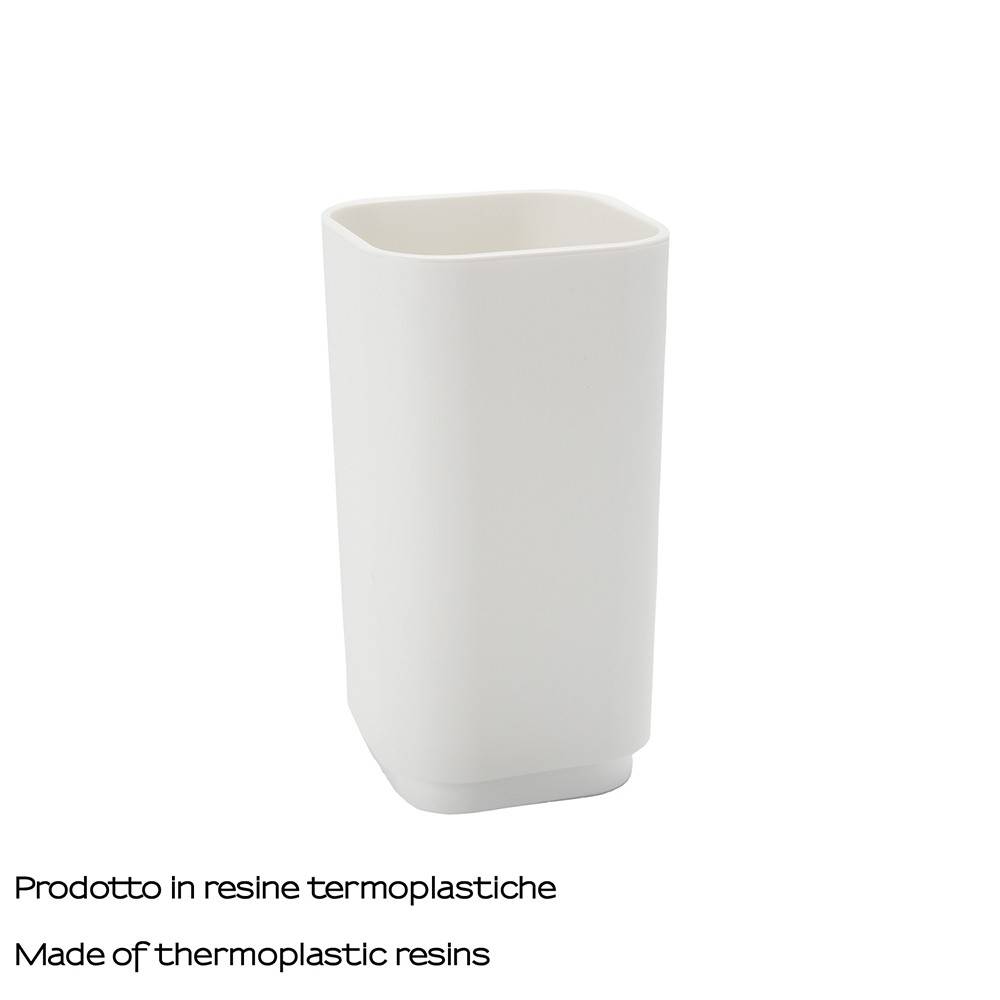 portaspazzolini d' appoggio GEDY linea Seventy in resina colore Bianco - HD casa
