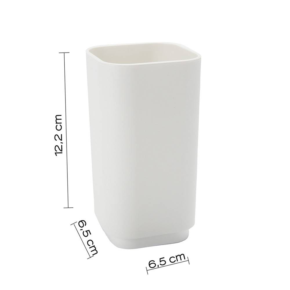 portaspazzolini d' appoggio GEDY linea Seventy in resina colore Bianco - HD casa