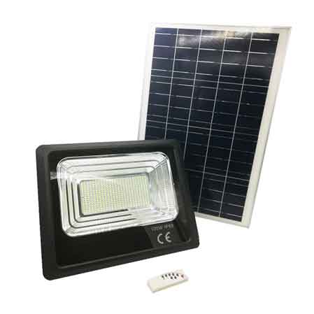 Proiettore a LED con pannello solare 100W (eq. 20 w)- 6000K — Cardinale - HD casa