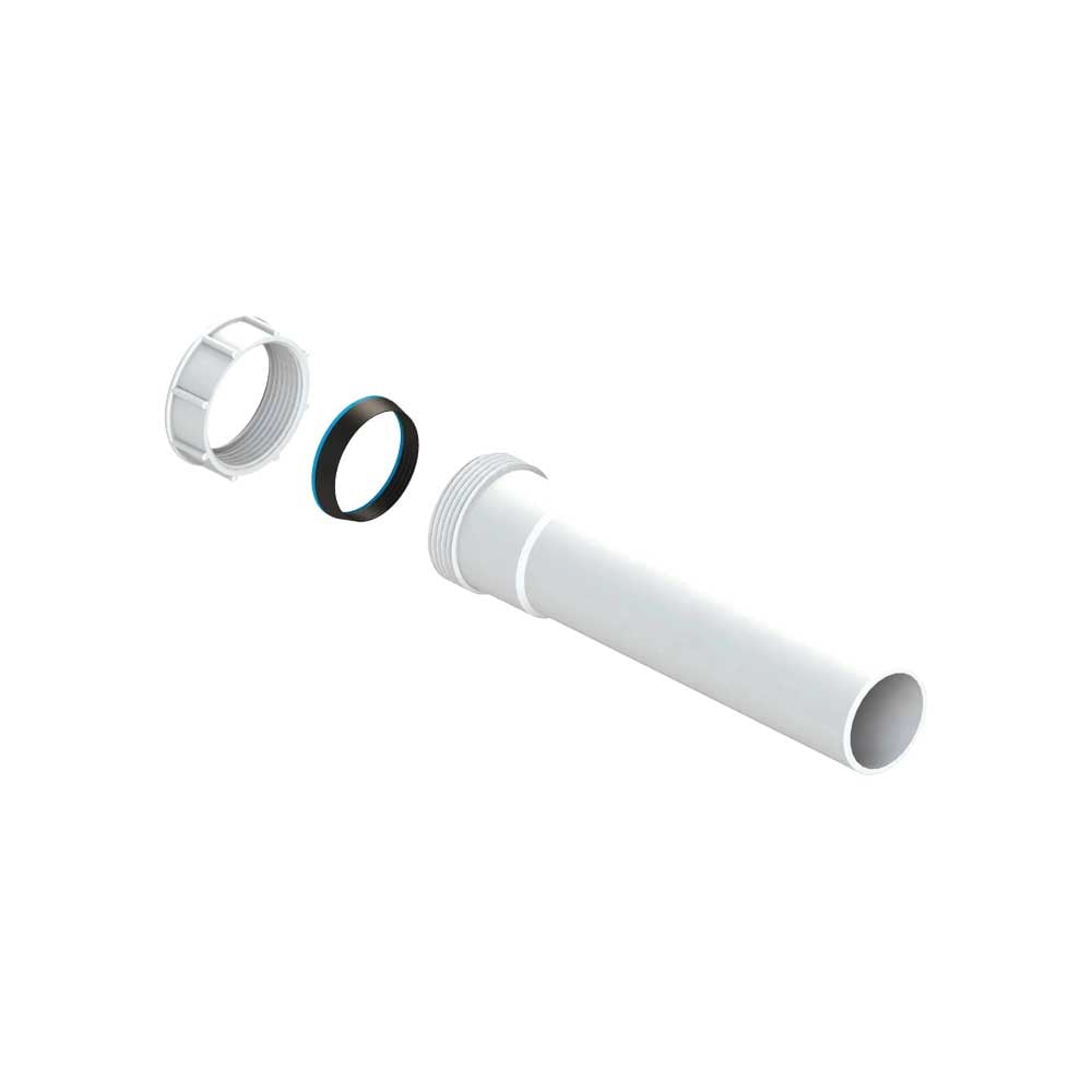 Prolunga universale con ghiera e guarnizione 1"1/2 x Ø40 - H.200 mm — L.B. Plast - HD casa