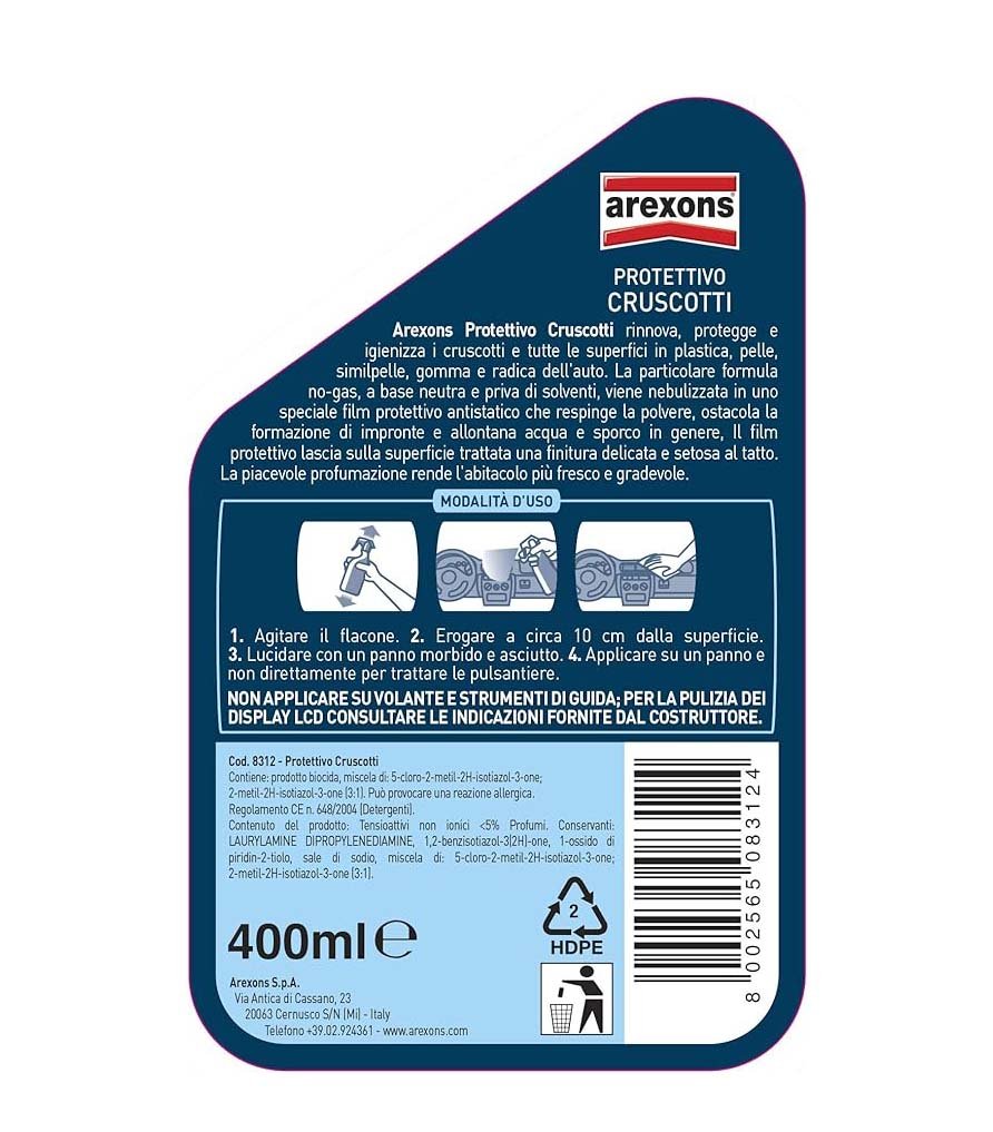 Protettivo cruscotti Arexons 400 ml - HD casa