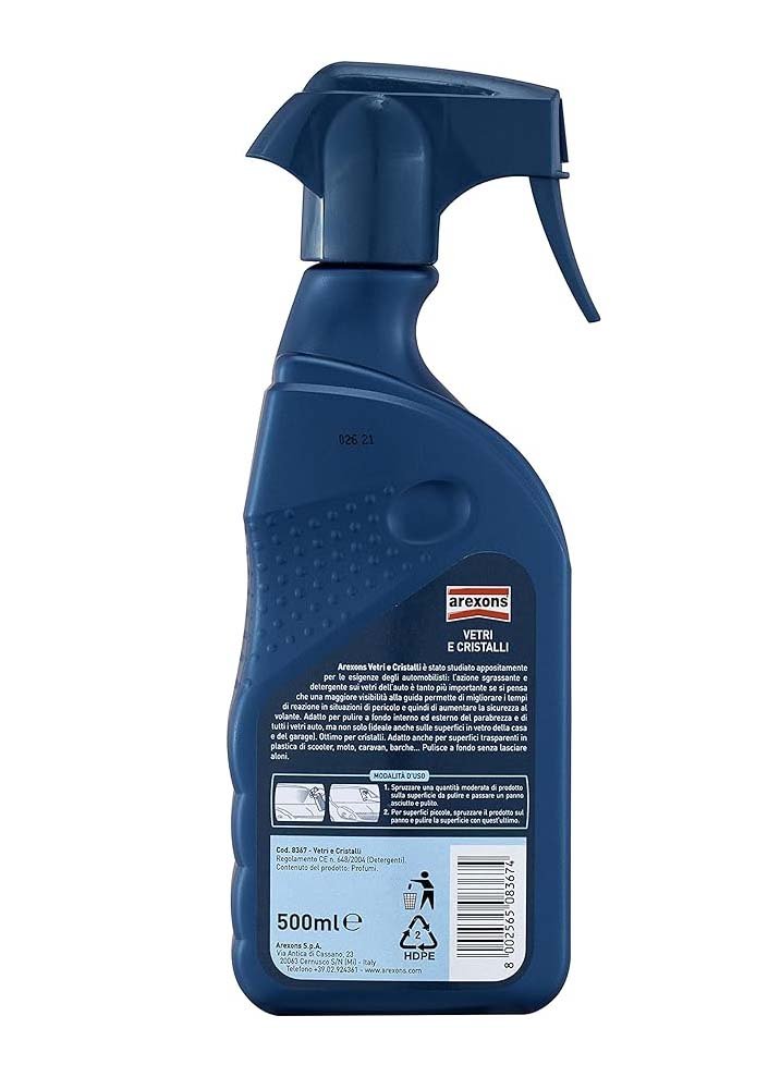 Pulitore per vetri e cristalli Arexons 500 ml - HD casa