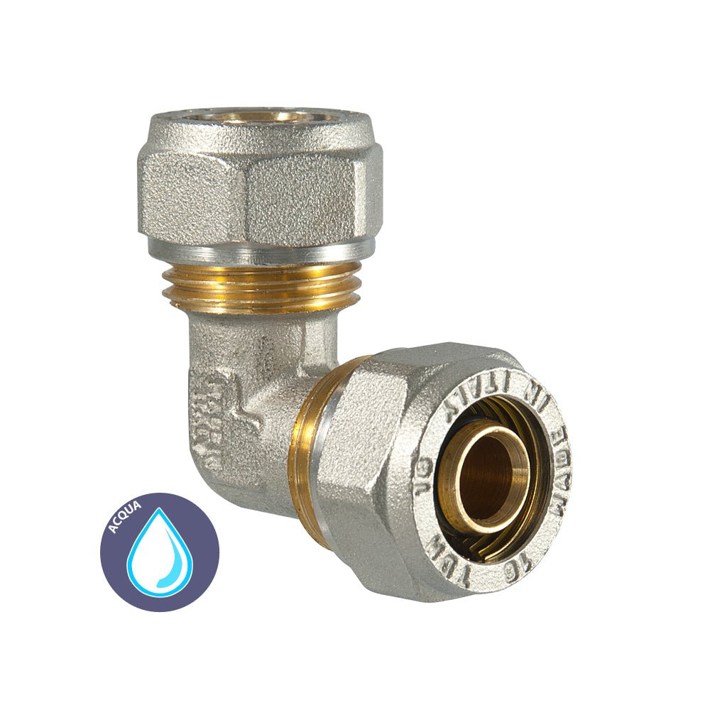Raccordo curvo doppio a compressione per tubo multistrato TDM Ø32 x Ø32 (3,0) mm - HD casa
