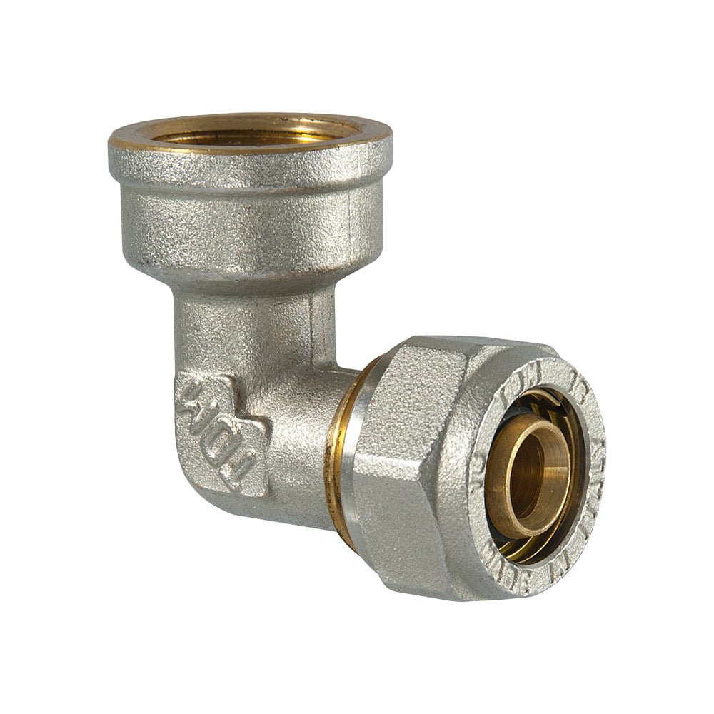 Raccordo curvo femmina a compressione per tubo multistrato TDM 1" x Ø26 (3,0) mm - HD casa