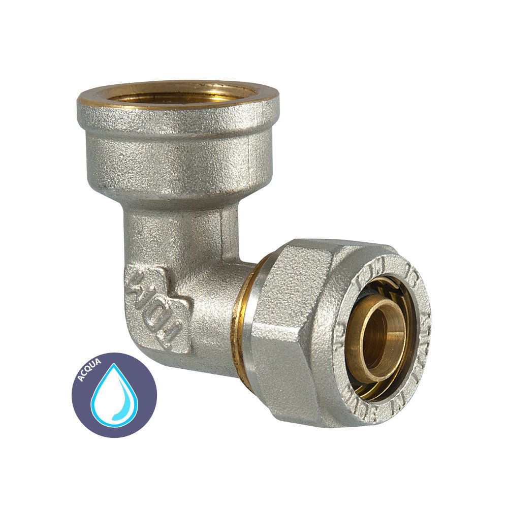 Raccordo curvo femmina a compressione per tubo multistrato TDM 1" x Ø26 (3,0) mm - HD casa