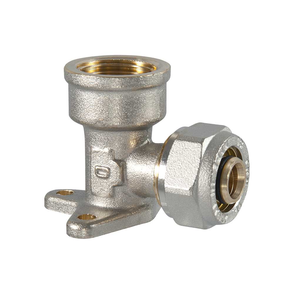 Raccordo curvo femmina flangiato a compressione per tubo multistrato TDM 1/2" x Ø16 (2,0) mm - HD casa
